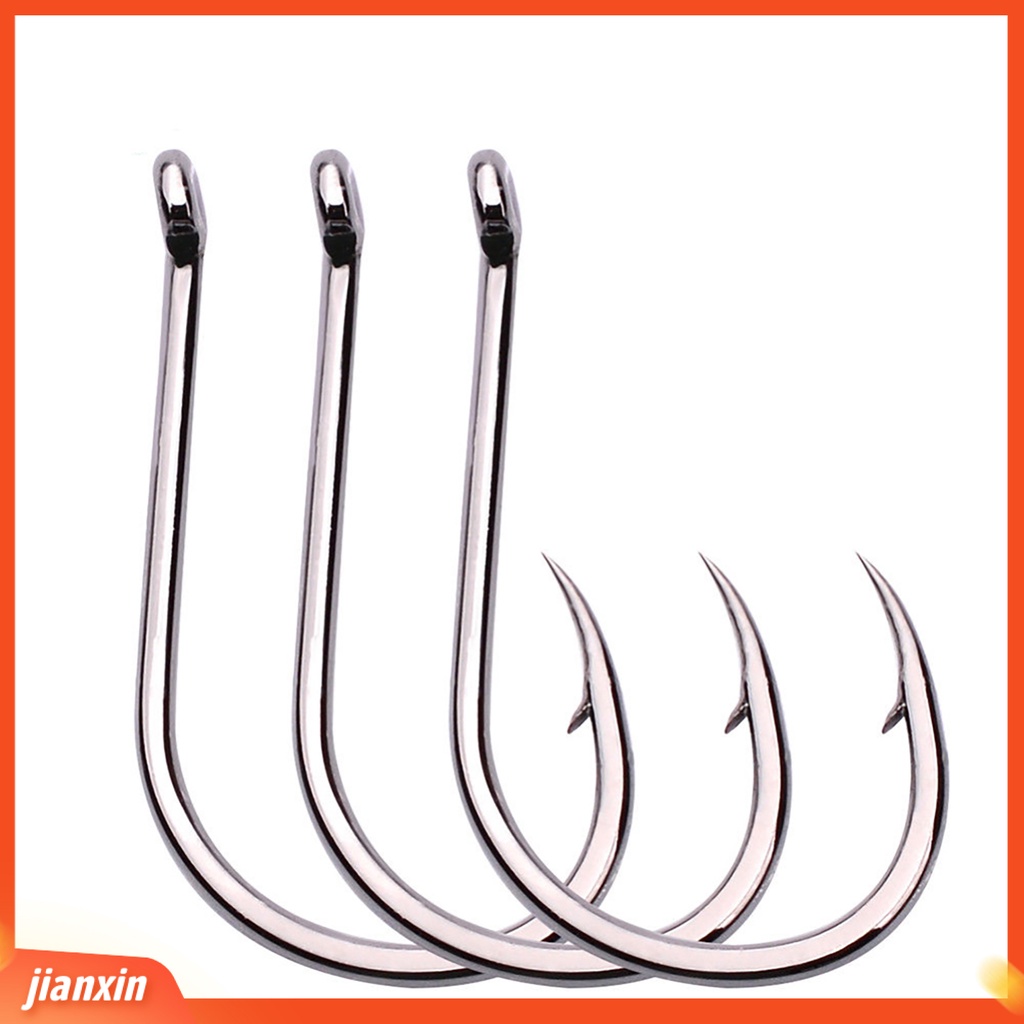 (In Stock) 200Pcs Baja Karbon Kuat Tajam Single Fish Fishing Hooks Bait Tackle Tool