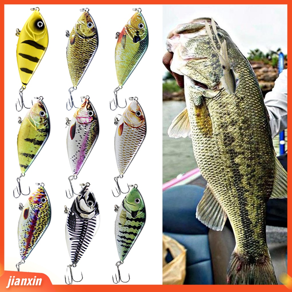 (In Stock) 7cm /14.5g Umpan Pancing Realistis Tajam Kait Simulasi 3D Mata Kulit Hidup Ikan Menarik Universal Tenggelam Laut Memancing Bretel Umpan Buatan Peralatan Memancing