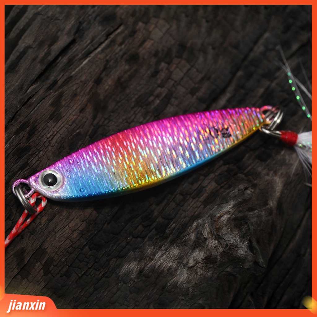 (In Stock) 15g /20g Umpan Pancing Tajam Treble Hook Warna Terang 3D Mata Simulasi Desain Ikan Menarik Logam Penetrasi Kuat Jigging Lure Perlengkapan Memancing