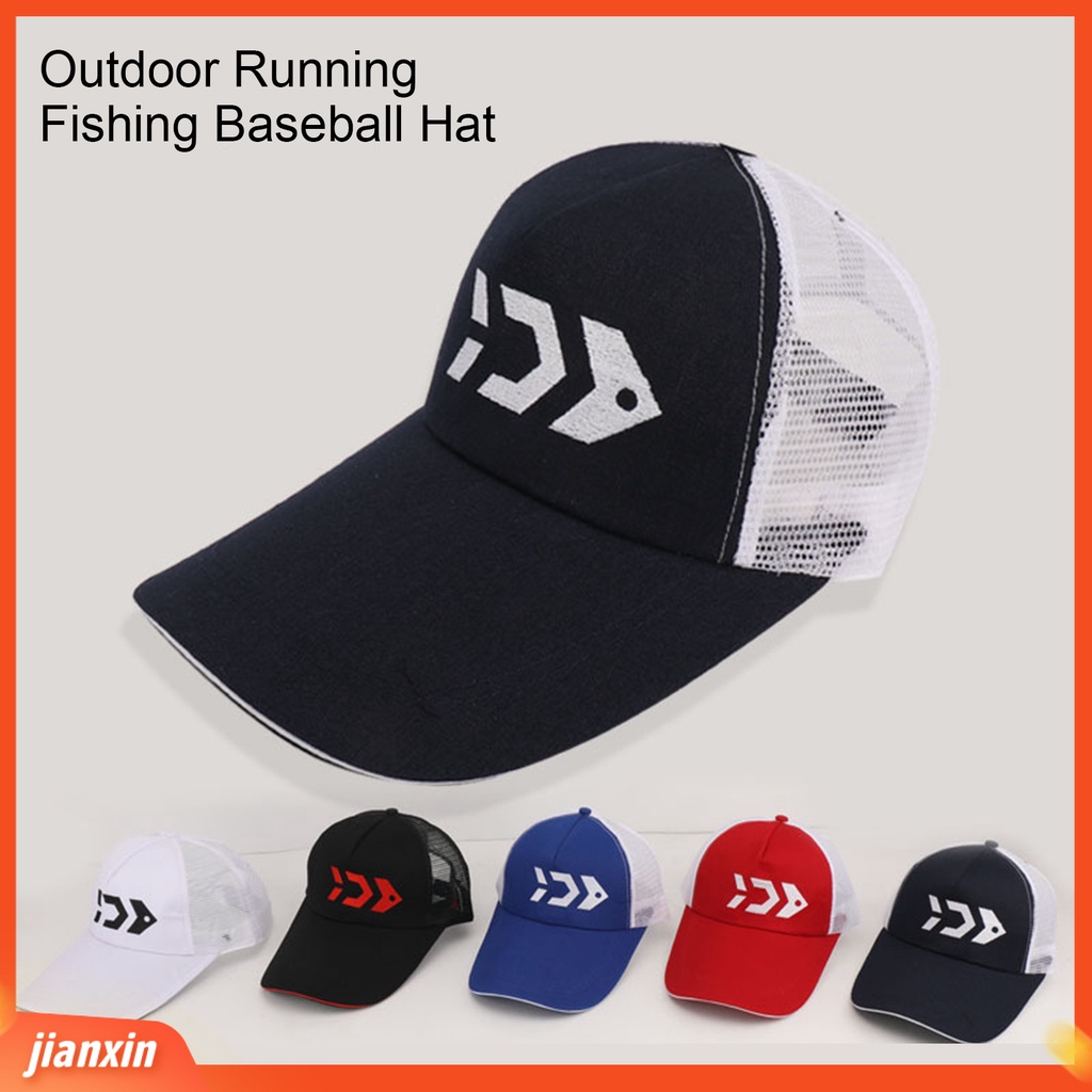 (In Stock) Topi Matahari Adjustable Panjang Brim Windproof Sunshade Semimesh Outdoor Lari Memancing Topi Baseball Pakaian Sehari-Hari