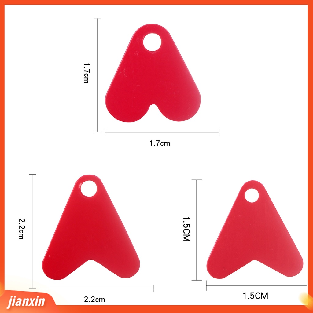 (In Stock) 100Pcs/Bag Ukuran Kecil Ringan Fishtail Sequin Warna Cerah Permukaan Halus Godaan Ikan Merah Hati Irisan Peralatan Memancing