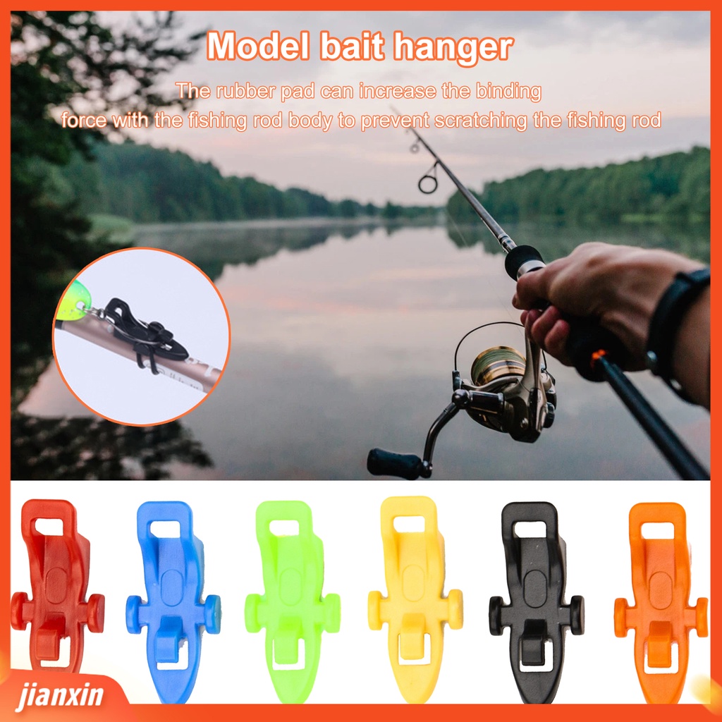 (In Stock) 10Pcs /Pack Pengait Pancing Keeper Anti slip Mudah Dipasang Desain Compact Fishing Lure Umpan Holder Untuk Outdoor