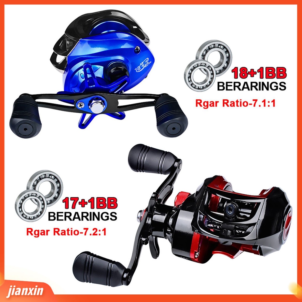 (In Stock) Gulungan Pancing 7.2:1 Gear Ratio Fishing Tackle Metal Water Drop Reel Gulungan Pancing Laut Untuk Angling