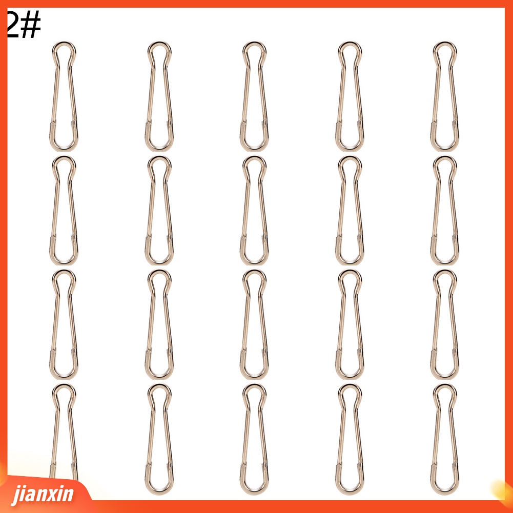 (In Stock) 20Pcs Stainless Steel Bass Carp Fishing Snap Swivel Hook Konektor Lures Klip