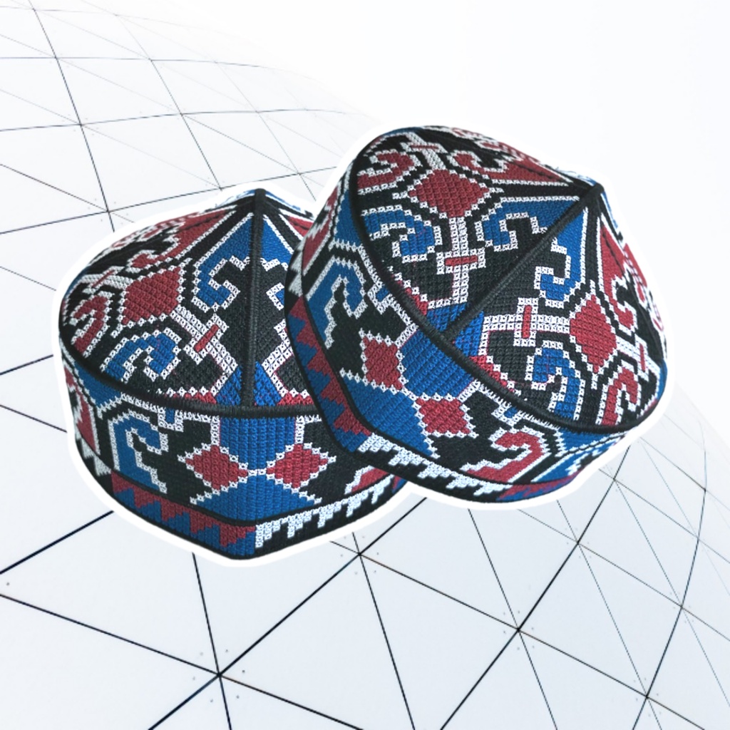 Peci Pakistan Premium / Kopyah Pakistan Putih / Kopyah Pakistan Kaca / Peci Pakistan Polos / Kopiah 