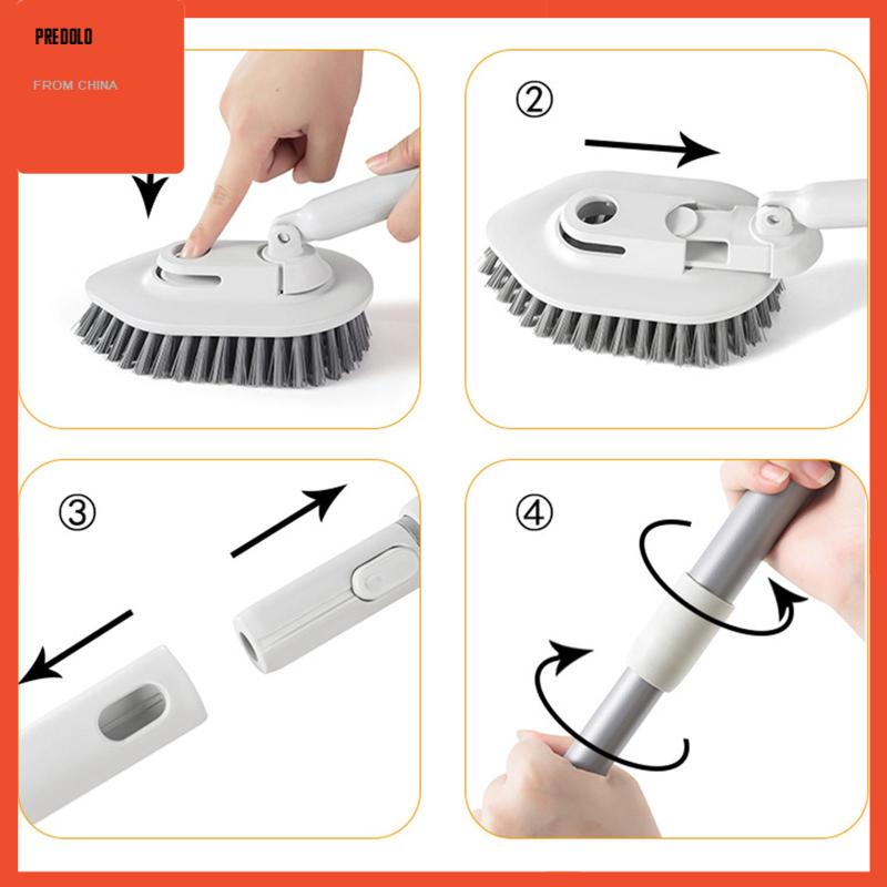 [Predolo] Sikat Gosok Lantai Gagang Panjang Sikat Toilet Genggam Untuk Ubin Rumah Bak