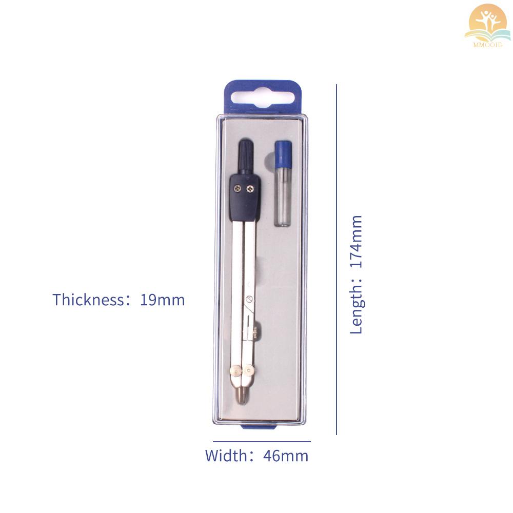 In Stock Alat Serut Kompas Profesional Gambar Logam Dengan Refill Timah Untuk Perlengkapan Alat Tulis Kantor Sekolah Geometri Matematika Siswa