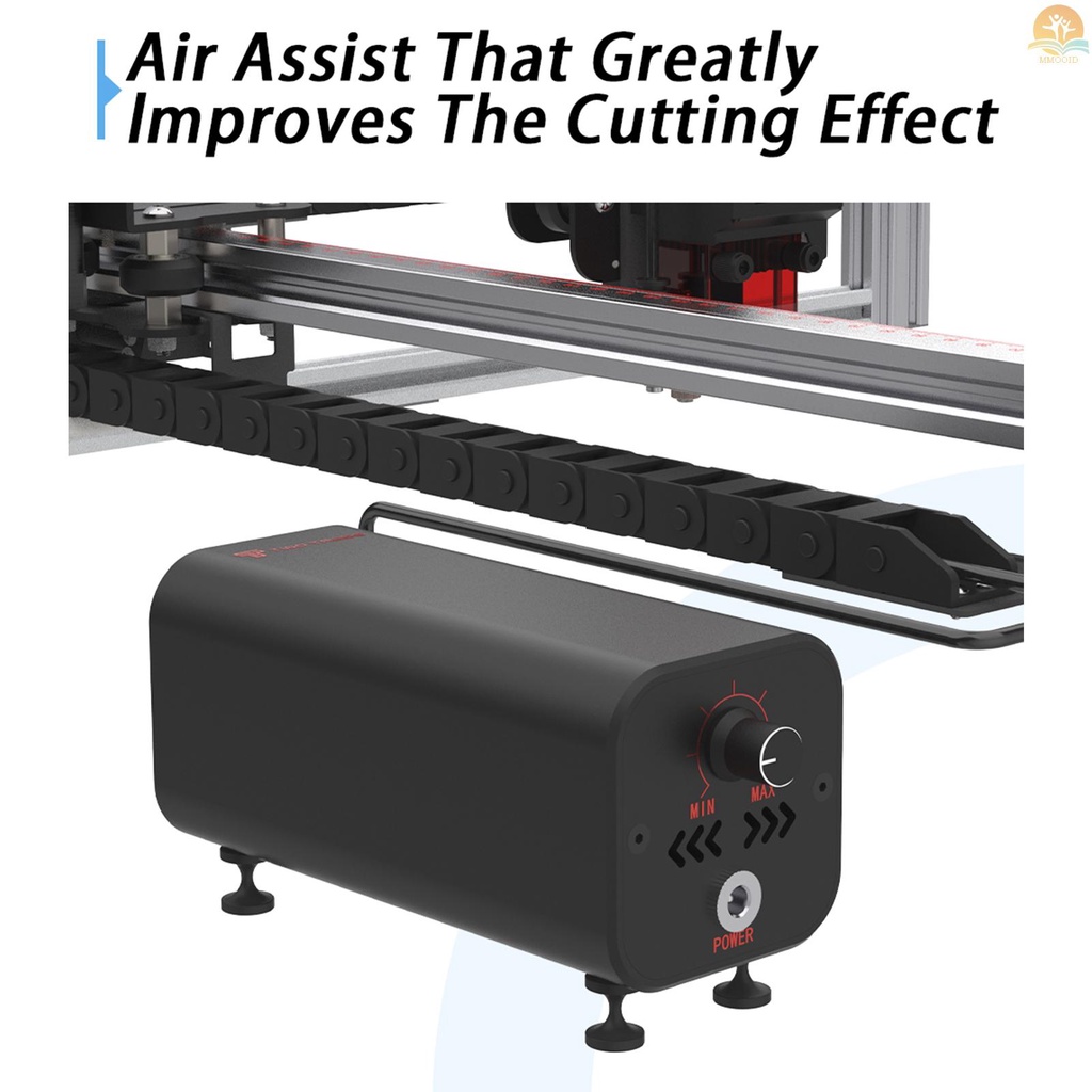 In Stock Dua Pohon Air Assist High Speed Air Pump Adjustable Airflow Kompatibel Dengan Laser Engravers TWOTREES TS2/Totem S/TTS-55/Atomstack A5 Pro/Sculpfun S9 /S6 Pro/Ortur Tiang Laser