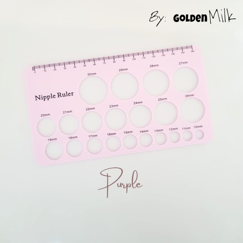 Golden Milk Silicone Nipple Ruler / penggaris puting untuk menentukan ukuran corong pompa asi / BPA FREE / kinmade / Spectra / Penggaris pengukur corong pompa asi / alat ukur / corong pompa asi /penggaris / busui /perlengkapan busui