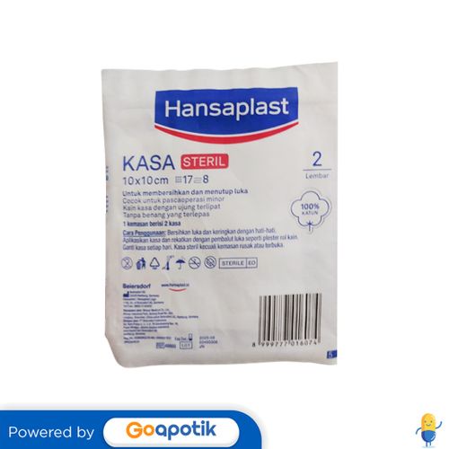 Hansaplast Kasa Steril 10 X 10 Cm 2 Pieces Sachet