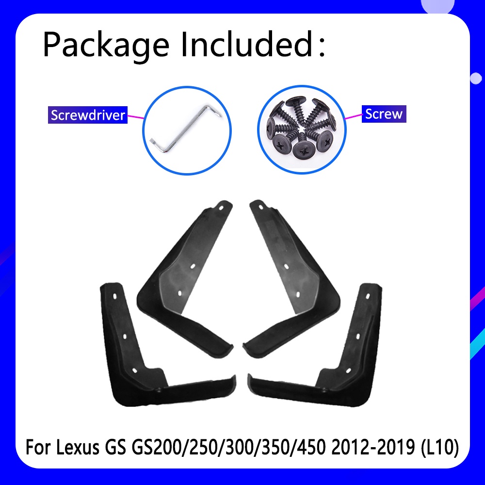 Mudguard Untuk Lexus GS GS200 GS250 GS300 GS350 GS450 L10 2012~2019 2014 Aksesoris Mobil Mudflap Fender Auto Replacement Parts