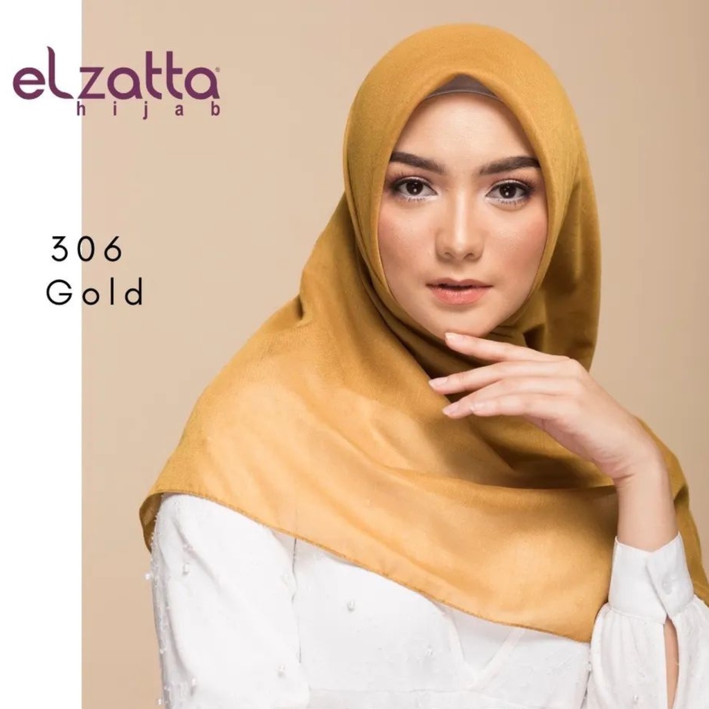 Jilbab Elzatta Keisha Shamora Segi Empat Polos / Hijab Segiempat Elzatta