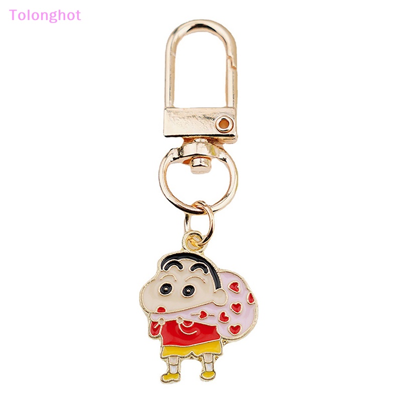 Tolonghot&gt; Jepang Lucu Crayon Shin-chan Liontin Gantungan Kunci Pria Wanita Fashion Perhiasan Hadiah Mobil Kartun Keyring Ransel Gantungan Kunci well