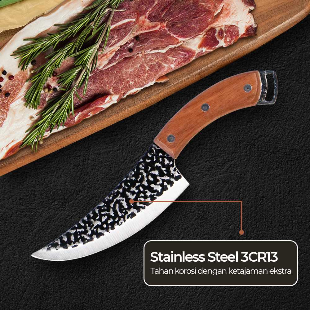 Pisau Dapur Jepang Asli Tajam Spesial Daging Stainless Steel Boning Knife -Pisau Dapur Jepang Berkua