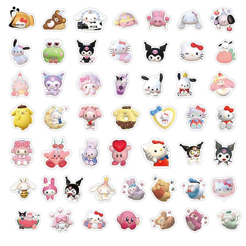 

Stiker Sanrio Lucu Stiker Kartun 3D Kartun Cangkir Air Stiker Tahan Air Z