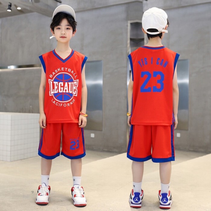 ✨BEST✨ -Jordan Basket Set | Setelan Olahraga Anak Laki Laki | Baju Basket Anak - 120