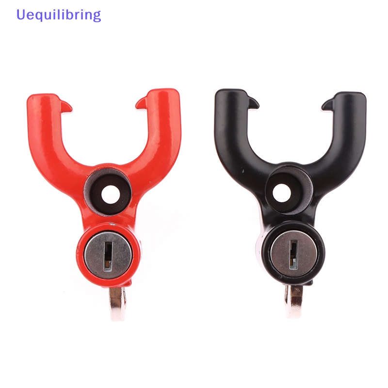 Uequilibring 1Pc Universal Aluminium Alloy Kunci Helm Motor Stang Sepeda Helm Safety Lock Dengan Kait Aksesoris Baru