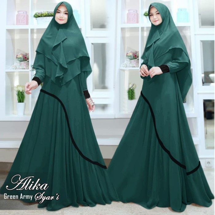 New Diskon Style alika gamis syari jumbo merek original asli