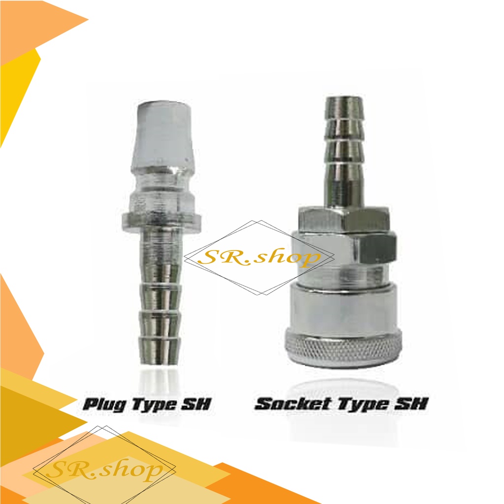Quick Coupler 1 set Nepel Sambungan Selang Angin Kompresor SH20 Dan PH20 Set Fitting SH 20 Plus PH 2