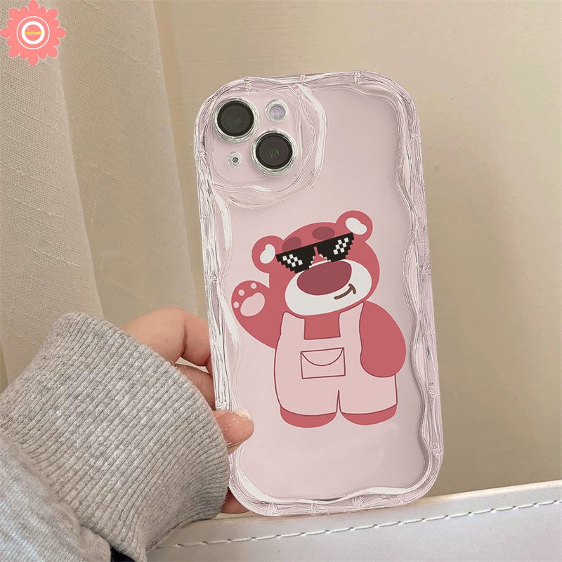 Casing Ponsel Korea Lucu Pink Peach Untuk Infinix Hot11 10 20 9 8 12 30 Main Cerdas5 7 6 Plus Panas9 10Lite 8 30i Note12 G96 Motif Kotak Cinta Hati Lembut 3D Bergelombang Melengkung Pinggiran Cover