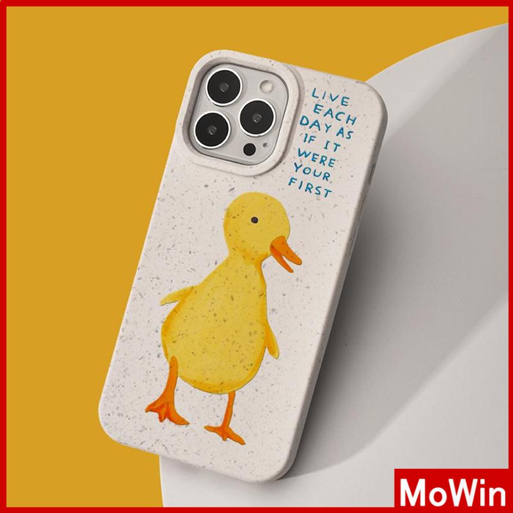 Case iPhone 14 Pro max iPhone Case Ramah Lingkungan Degradable Case Lembut Tahan Guncangan Perlindungan Cute Little Yellow Duck Bahasa Inggris Kompatibel dengan iPhone 13 Pro max 12 Pro Max 11 xr xs max