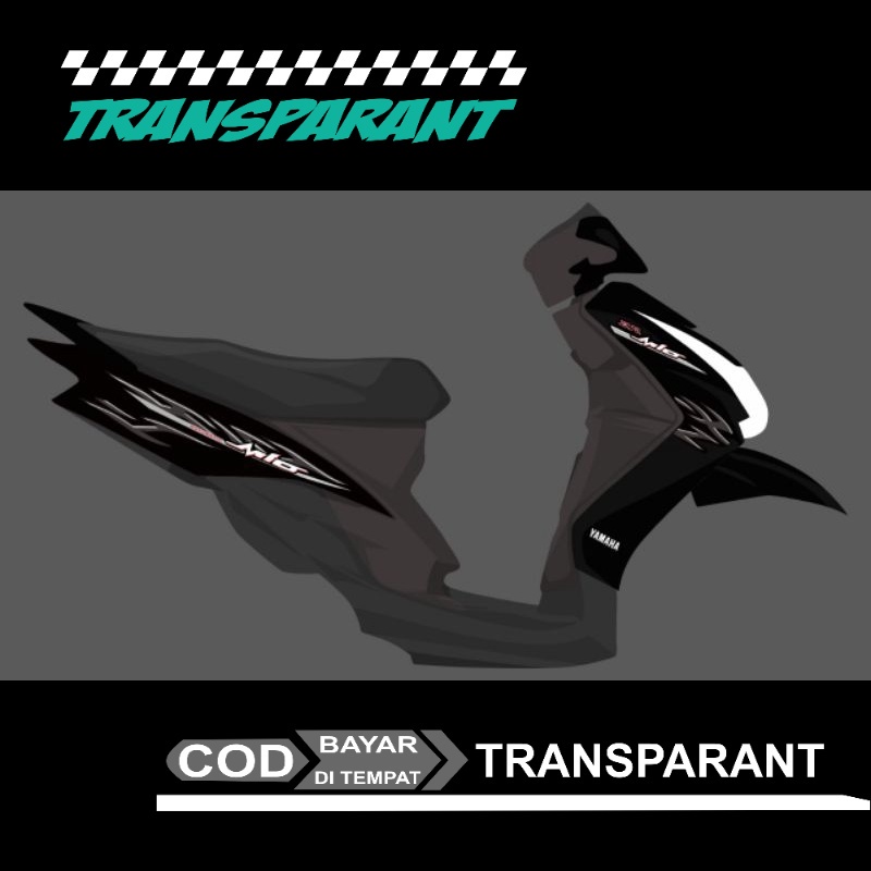 STRIPING STICKER MIO SOUL MX ZR ORIGINAL TRANSPARAN THAILAND striping transparant viral keren bisa c