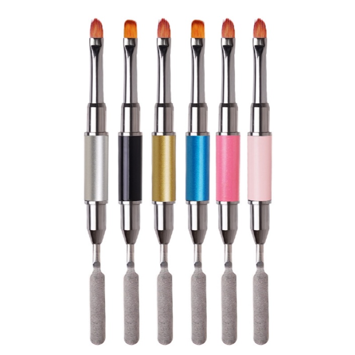 Kuas polygel kuas Double Dual Brush Spatula Poly Gel Kuas Polygel Extension