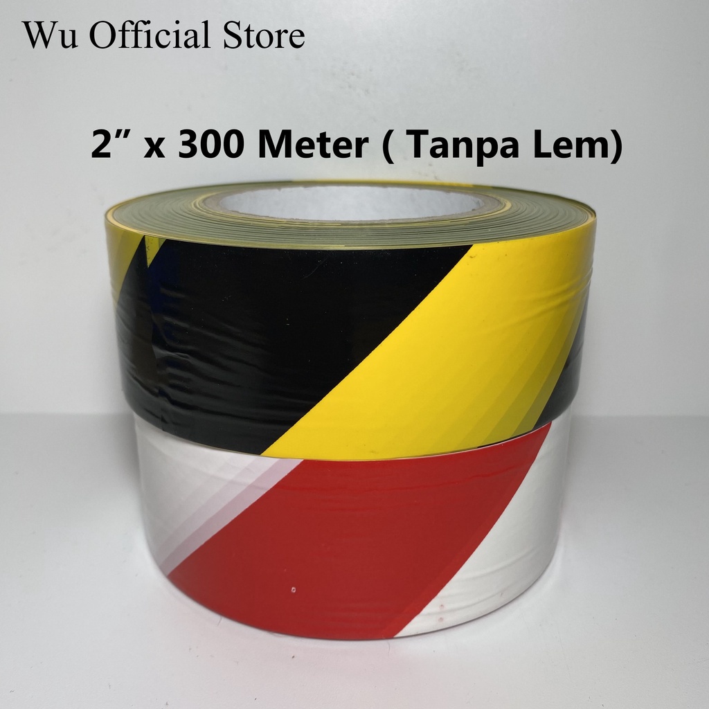PROMO UNTUKMU!! Police Line / Garis Polisi / Safety Line / Barricade Line 2 inch x 300 meter Kuning Hitam / Merah Putih
