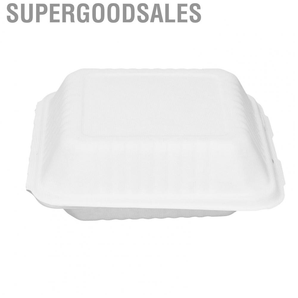 Supergoodsales Disposable  Boxes Take Out  Resistant Compostable Microwave Safe with Clamshell for Restaurants