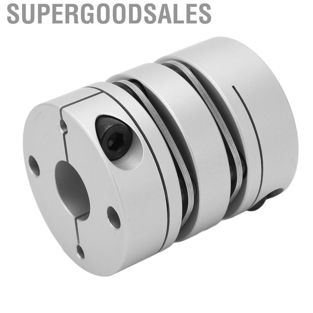 Supergoodsales 2 Diaphragm Coupling Good Adaptation  Mounting Aluminum Alloy Stainless Steel Double Coupler Lightweight for Screw Drive