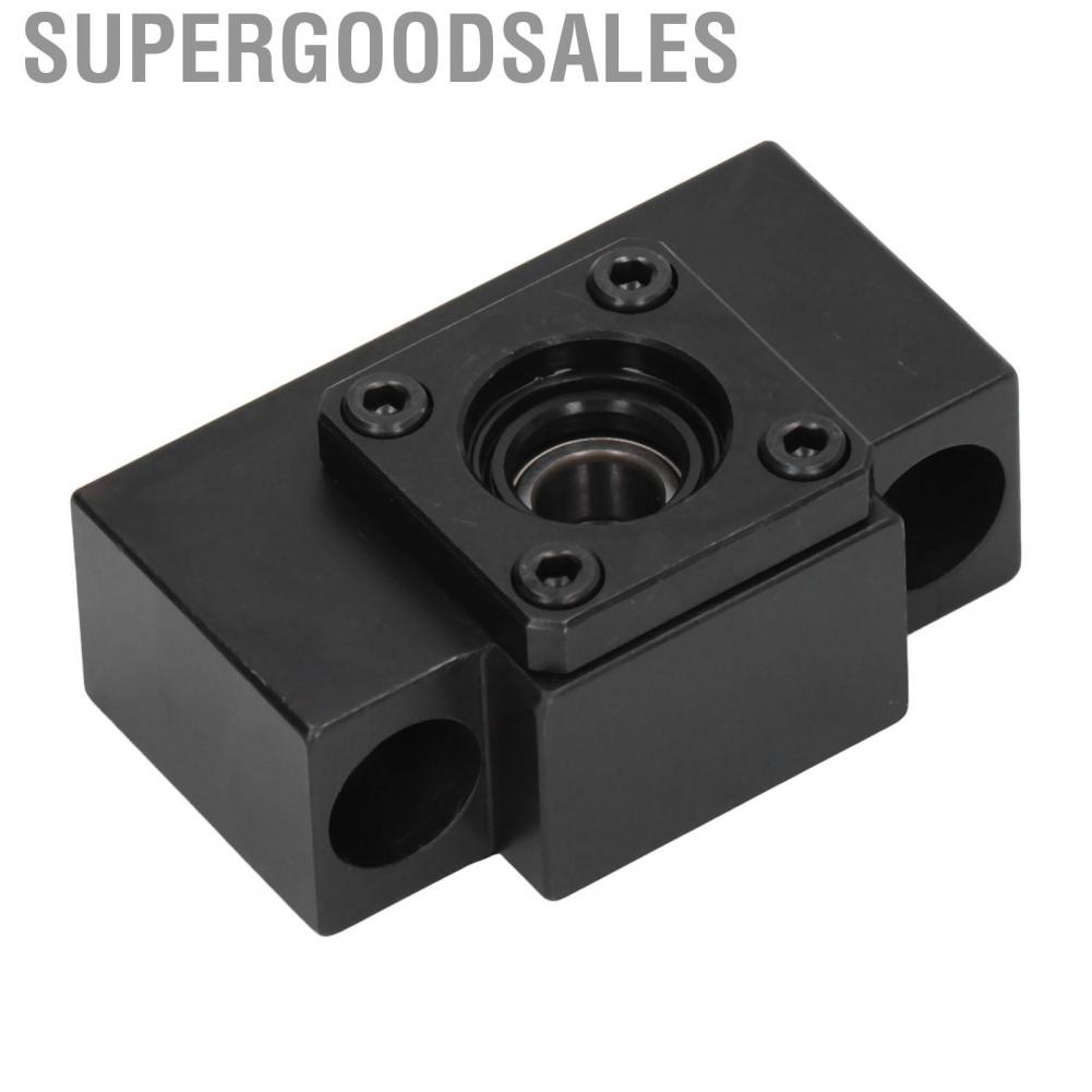 Supergoodsales Ballscrew End Support  Long Service Life Blackening Surface High Accuracy Ball Screw Bearing Block Carbon Steel for CNC Machine