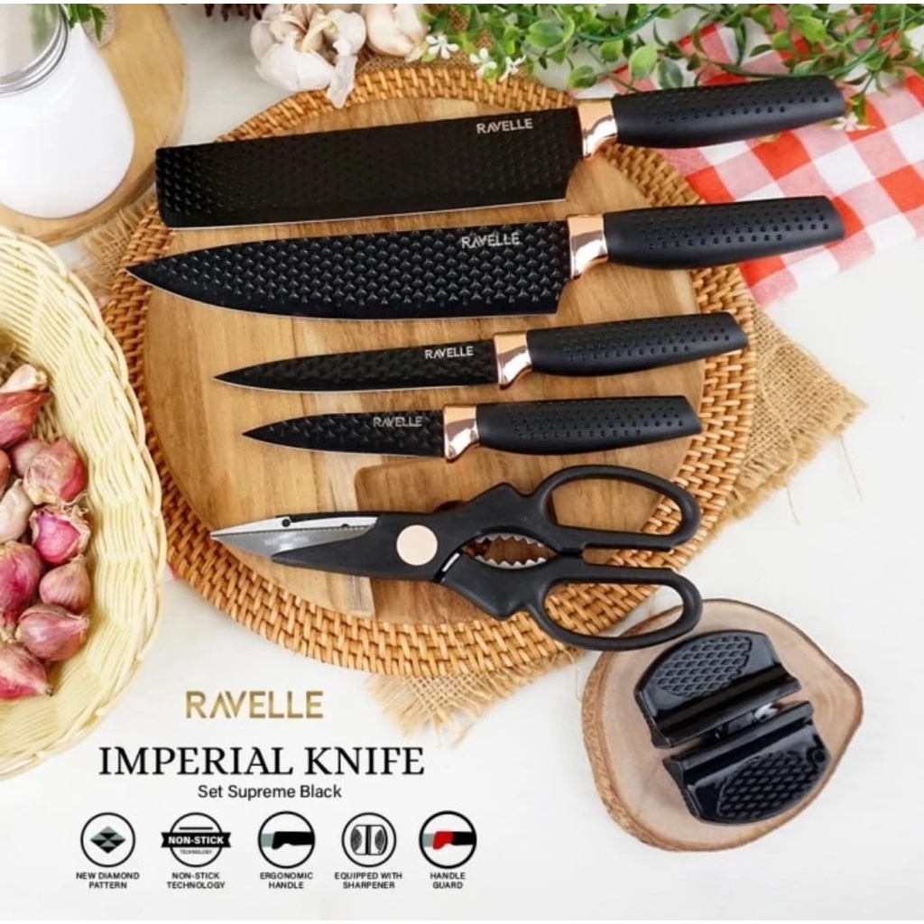 RAVELLE IMPERIAL KNIFE - DIAMANTE 6in1 PISAU DAPUR PISO GOLOK GUNTING