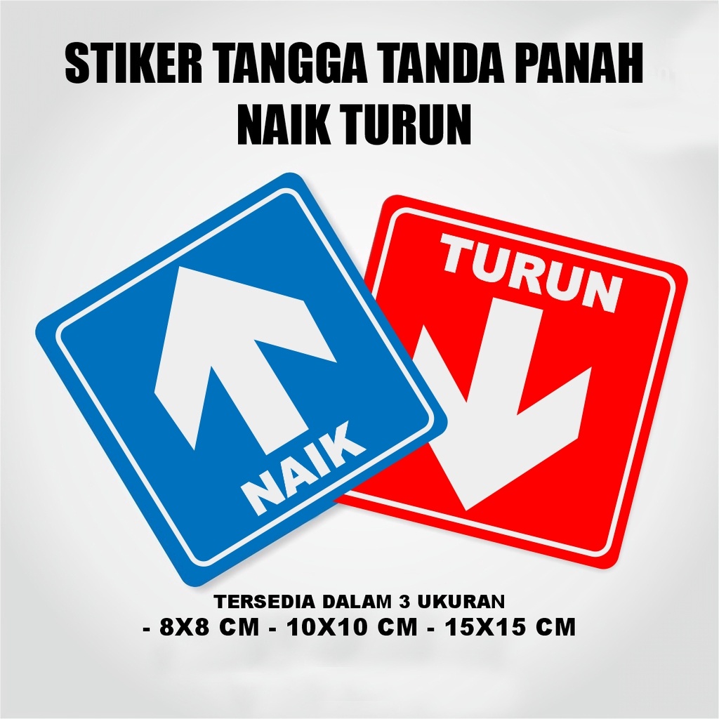 

PAKET STIKER TANGGA TANDA PANAH NAIK TURUN K3 SAFETY STIKER PETUNJUK ARAH / ANAK TANGGA / JALAN - 1SET