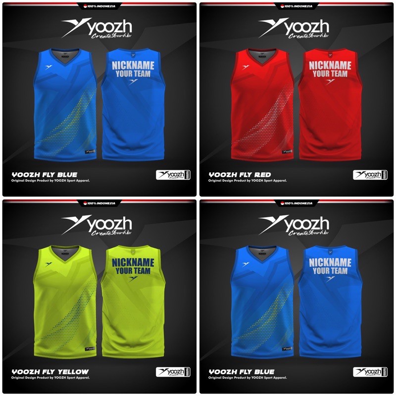 [ ANAK & DEWASA ] SINGLET BAJU YOOZH FLY BAJU YOOZH KAOS BADMINTON VOLLY GOWES BULU TANGKIS IMPORT P