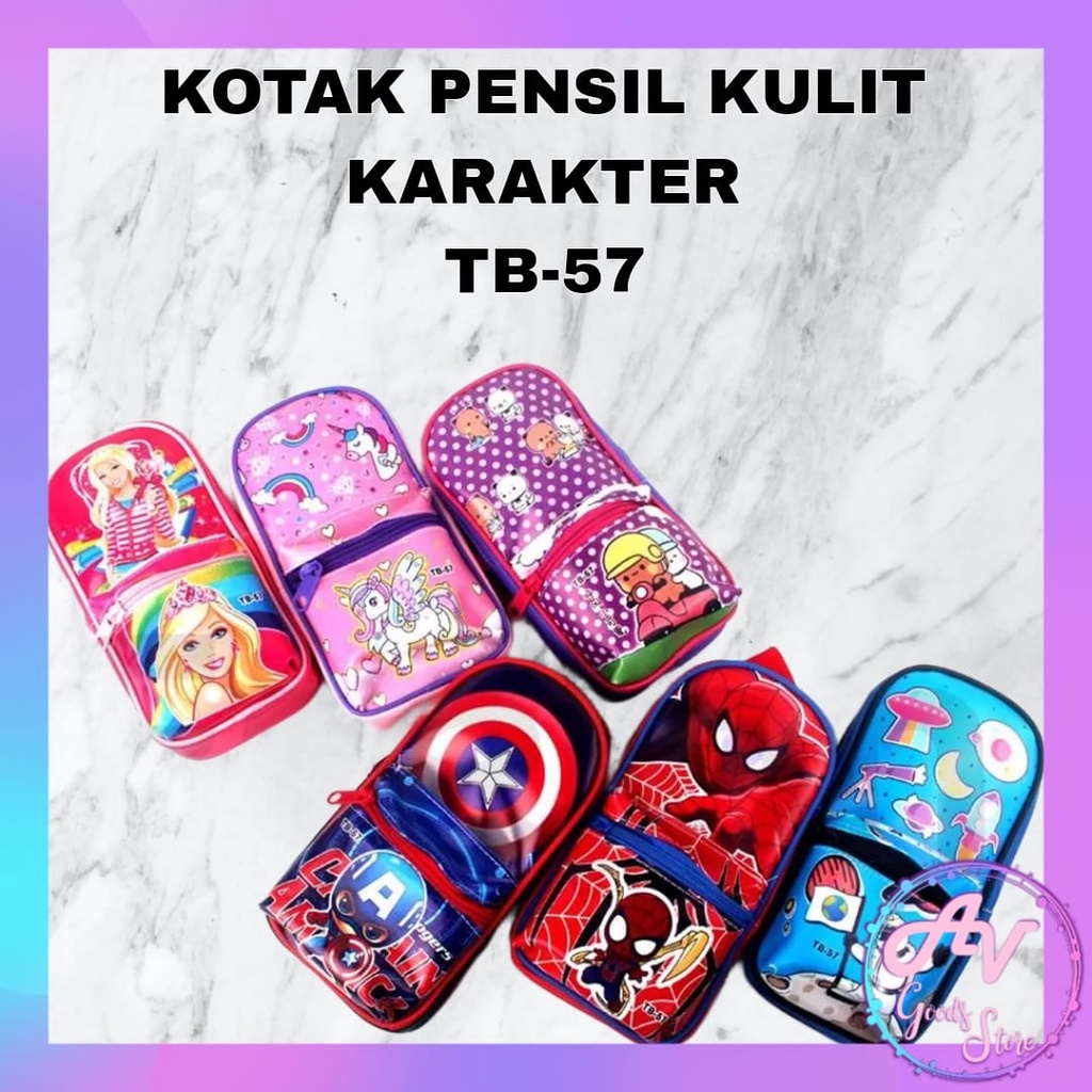 

Kotak Pensil Kulit Karakter TB57 / Tempat Pensil Fancy Resleting