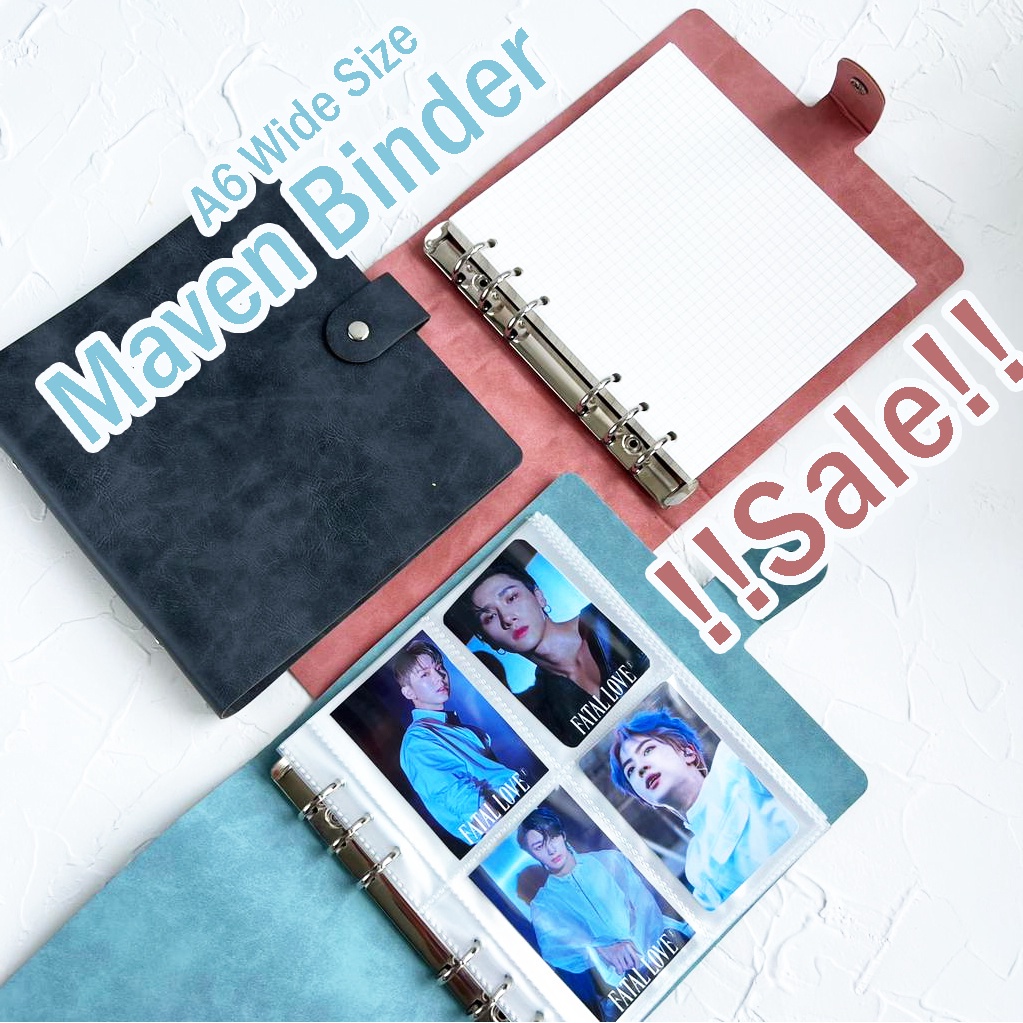 

[A6 A6 Wide] Maven Binder Album Photocard / PU Leather Kulit Sintetis Sleeve PC 4P 3P Foto Storage Estetik Aesthetic