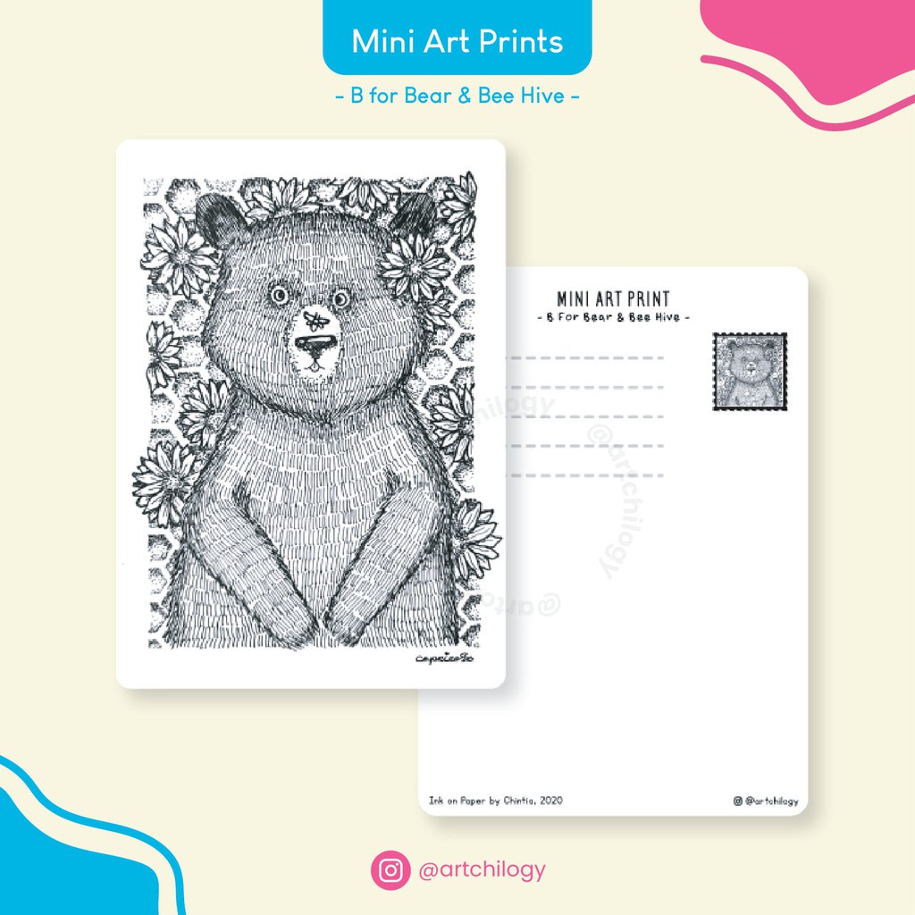 

Mini Art Prints A6 by ARTCHILOGY / Hitam Putih / Artprint / Art Print