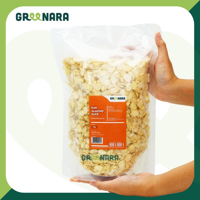 

✨Ready Stok✨ - Almond Sliced Natural 1kg almond iris 1000 gram