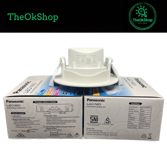 Lampu Spotlight Panasonic 5Watt 5 W LED COB NEO Spot Downlight Sorot