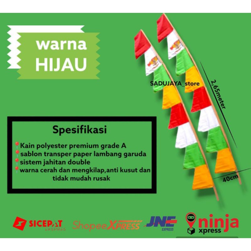 BENDERA UMBUL UMBUL ISI 10 PCS/BENDERA MERAH PUTIH