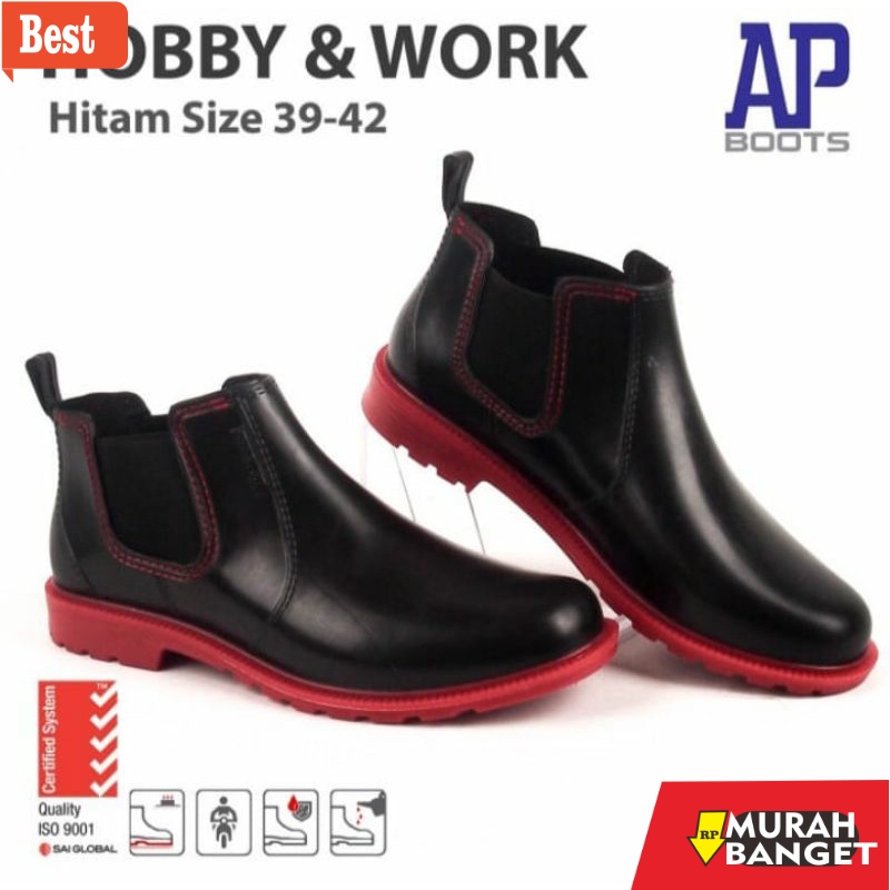 Boot pria terbaru- Sepatu Boot Ap boots AP Hobby & Work sepatu karet premium
