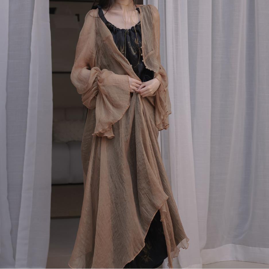 Thin and elegant, irregular, super immortal sunscreen cardigan with large swing shape