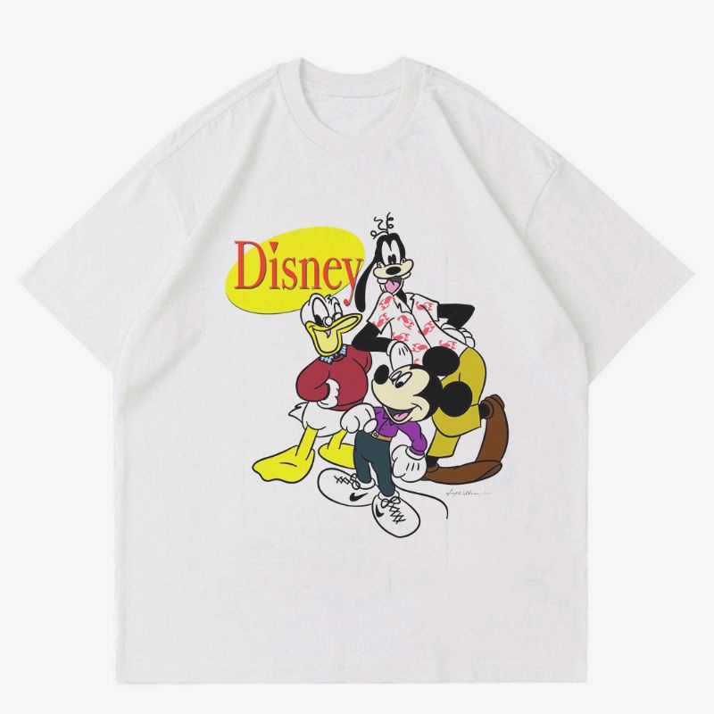 KAOS DISNEY MICKEY MOUSE | T-SHIRT VINTAGE CARTOON 90'S | BAJU PUTIH KARTUN MICKEY MOUS