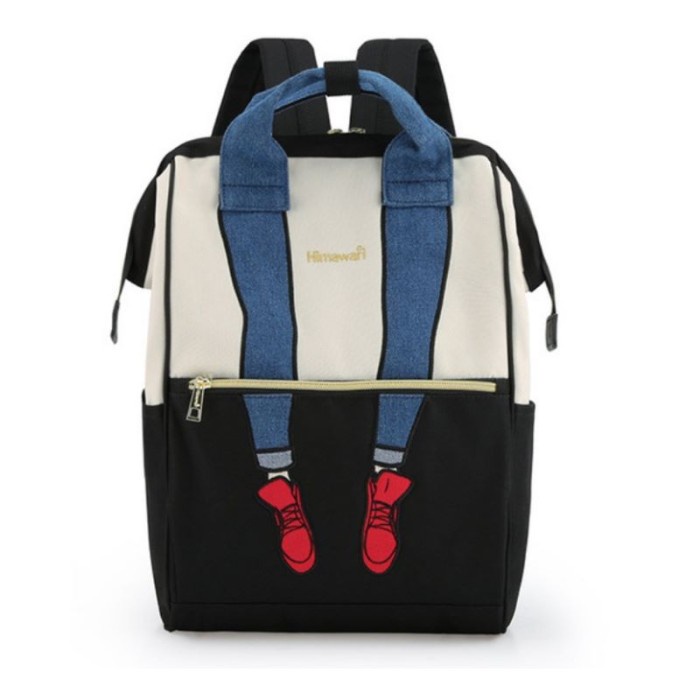 Promo - TAS RANSEL WANITA IMPORT / TAS WANITA MISS ZAPATOS / BACKPACK MURAH - BLACK CREAM NB - Sedia