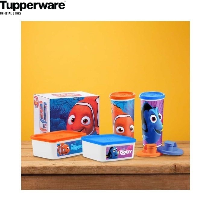 TUPPERWARE KOTAK MAKAN BEKAL ANAK PLASTIK BREAK TIME SET - NEMO BELI