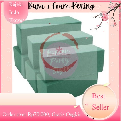 REJEKI BUSA BUNGA /GABUS KERING/ BUNGA DEKORASI/(PER 1 PCS) / (PER 1 LUSIN) DAUN RAMBAT/ FOAM BUNGA 