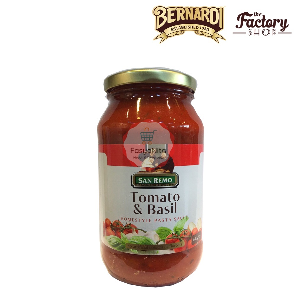 

San Remo ps Spicy Tomato & Basil 500g