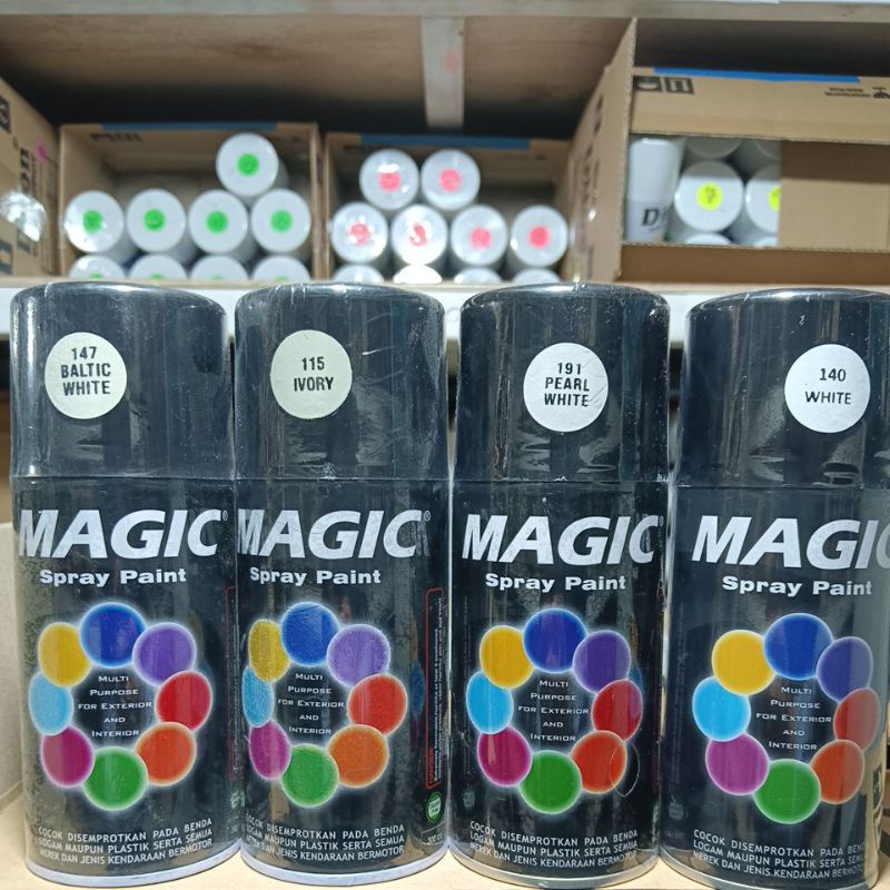 cat spray pilok pilox cat spray magic 300cc magic spray paint 300cc varian white putih white pearl w