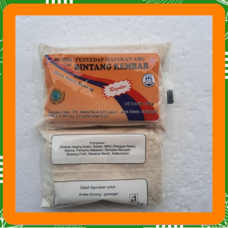 

Bumbu tabur penyedap masakan rasa ayam bawang asin bintang kembar 40 gr Best Seller