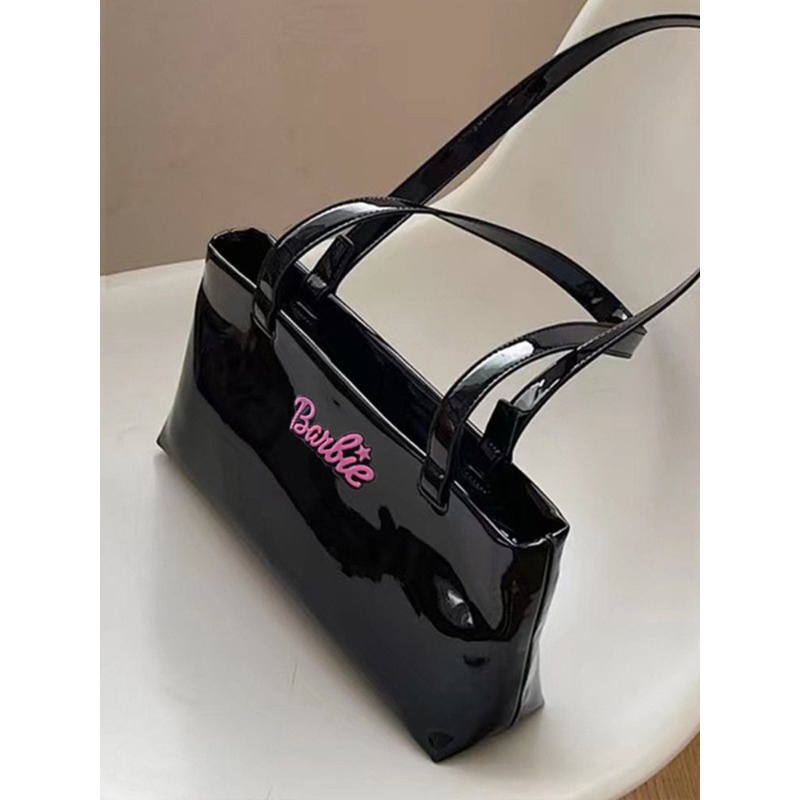 Bag Barbie Girl Bright Side Shoulder Bag Female Niche Design Bag New Handbag Baguette Baguette Secti